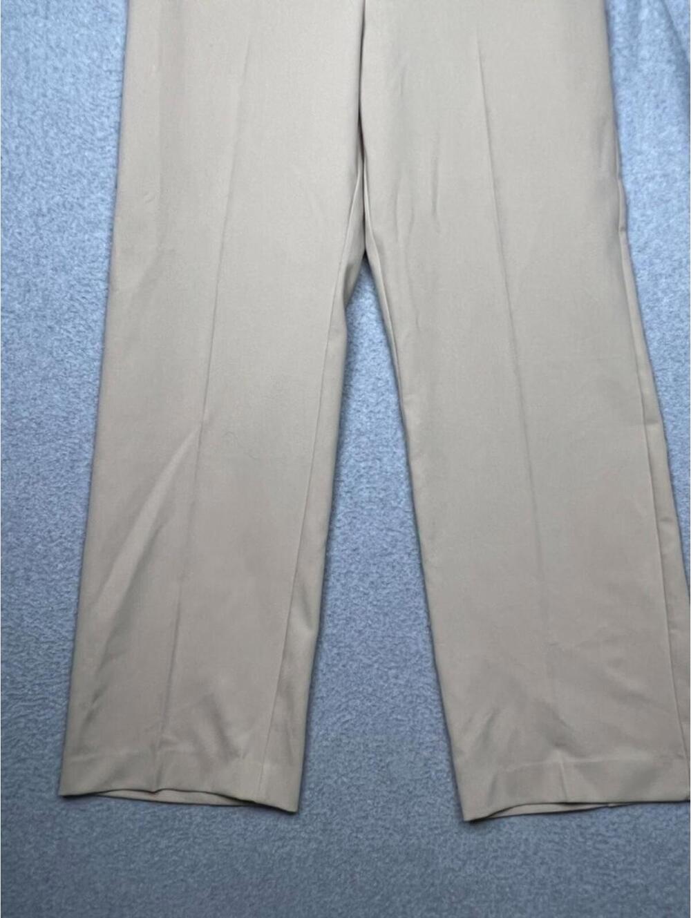 Zara Straight Leg Pants Womens Size L Beige Minimalist Simple Career Office - Picture 8 of 11